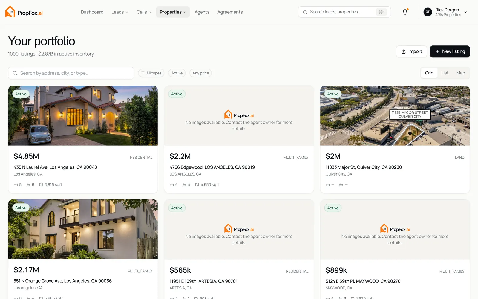 Properties workspace